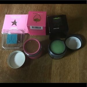 Set of Jeffree Star Lip Scrubs & individual eye shadow